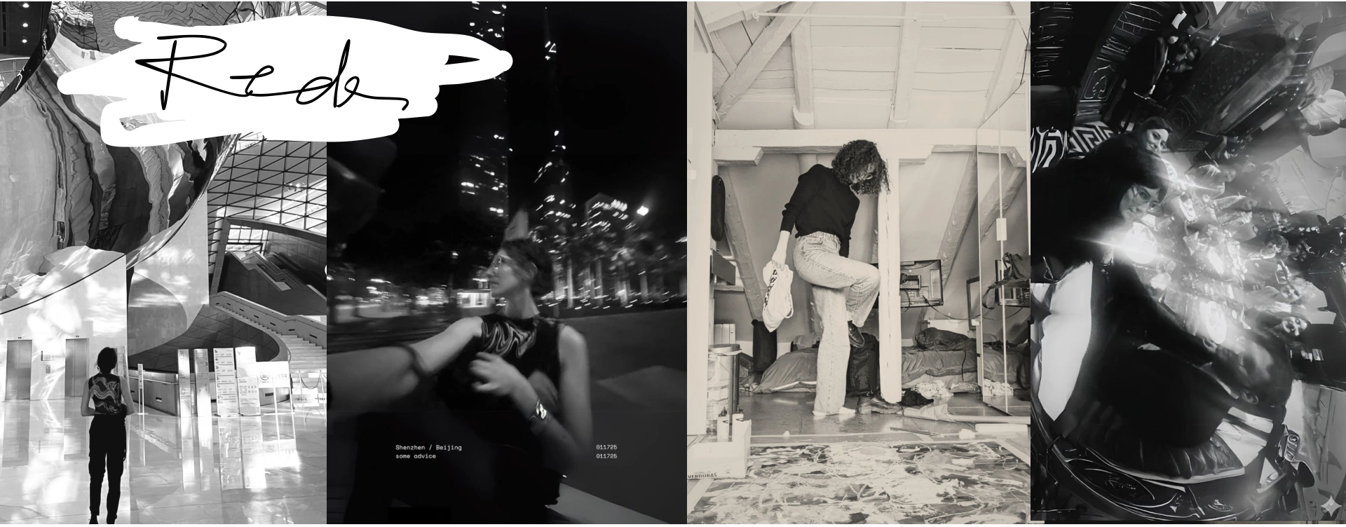Black and white personal photo collage