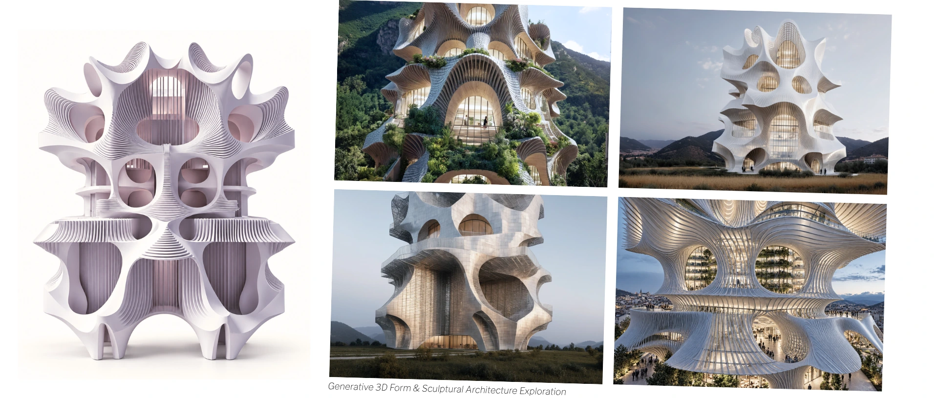Sculptural architectural concept exploration